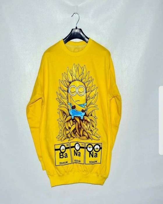 Yellow Stylish Minion print Sweat Shirt for womens - AceCart Warm Hooded Sweatshirt in Yellow