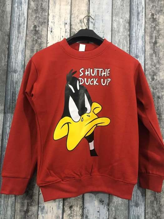 Duck Sweatshirt - AceCart Warm Hooded Sweatshirt in Red