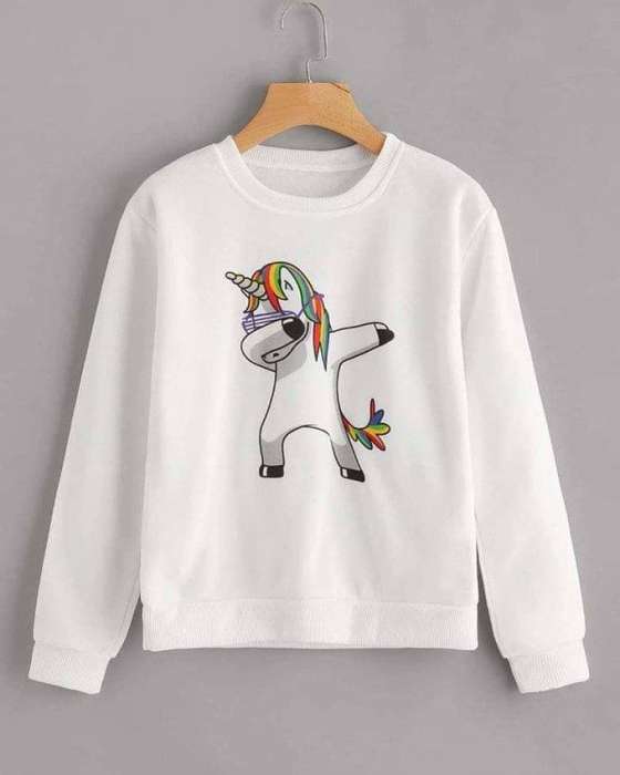 WhiteDab Donkey Printed Sweat Shirt For womens - AceCart Warm Hooded Sweatshirt in White