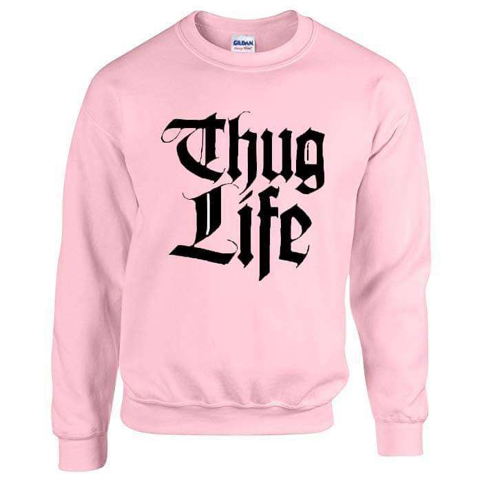 Thug life Sweatshirt - AceCart Warm Hooded Sweatshirt in Pink