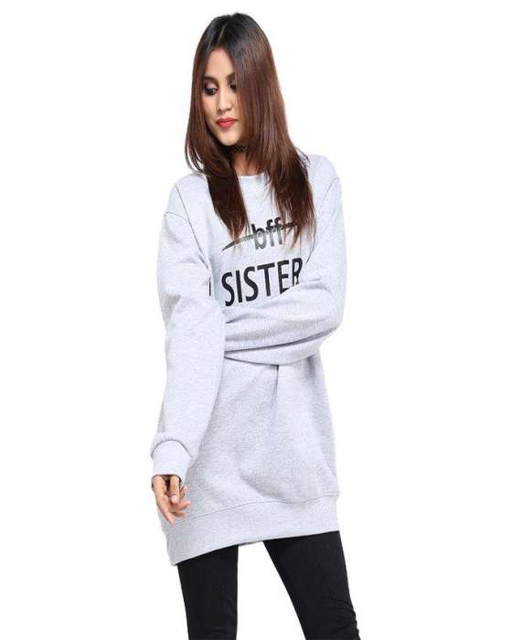 White sister sweat shirt For and Women - AceCart Warm Hooded Sweatshirt in White