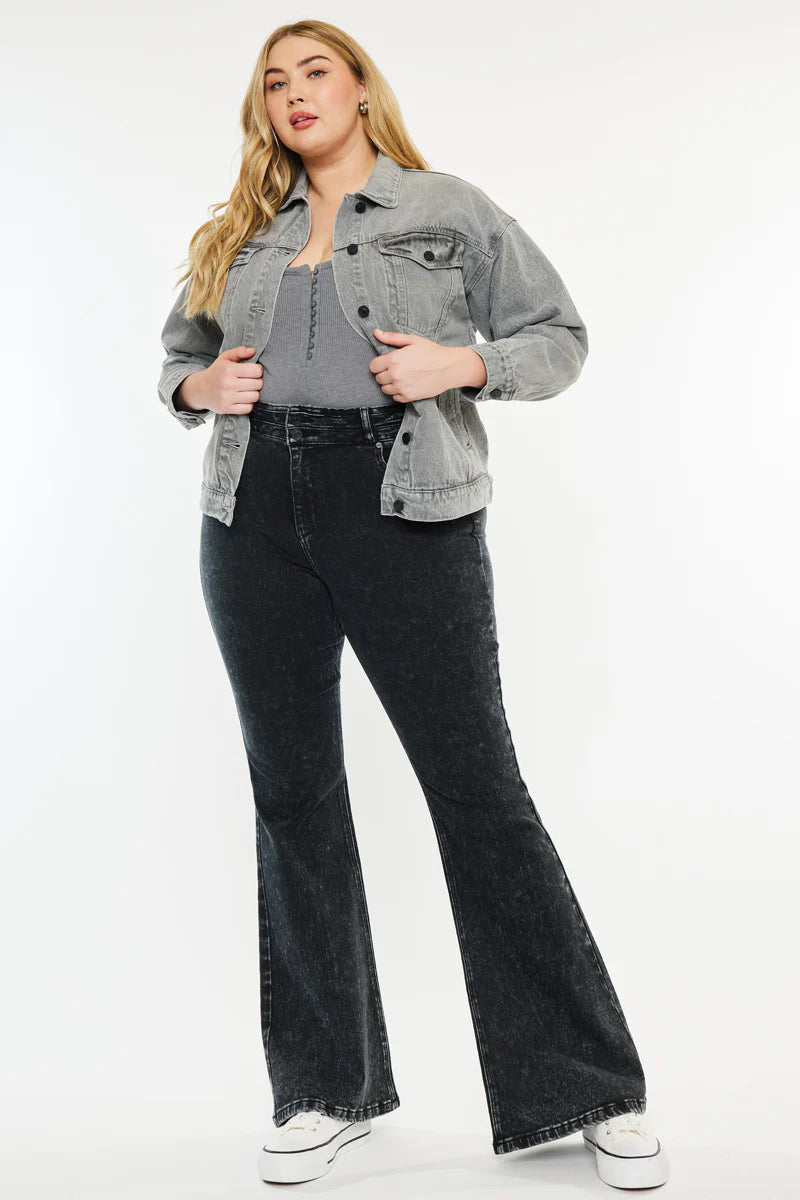 Soraya Ultra High Rise Flare Jeans (Plus Size) For Womens