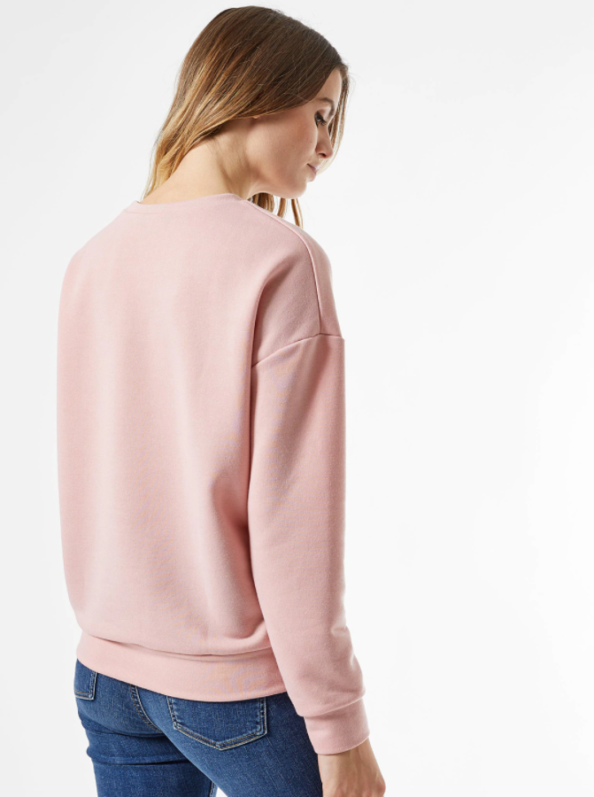 Ace Women Dusty Pink Solid Sweatshirt