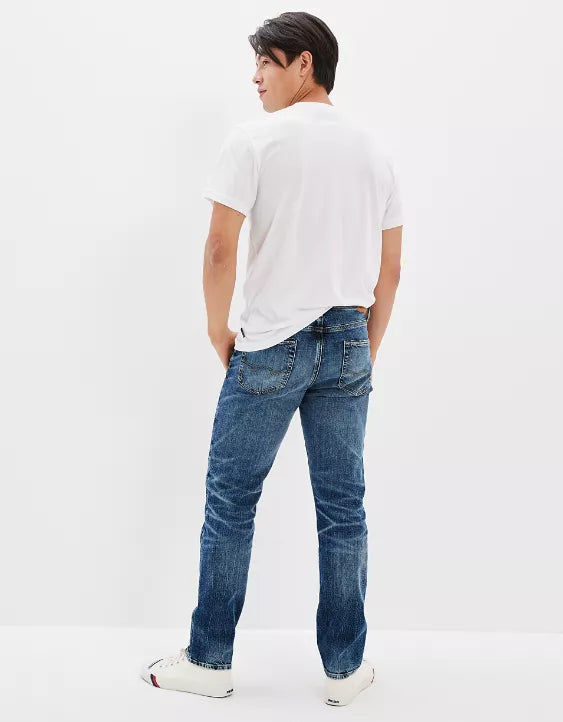 Flex Athletic Straight Jeans For Men - Stylish Men's Jeans - Available In Blue - AceCart