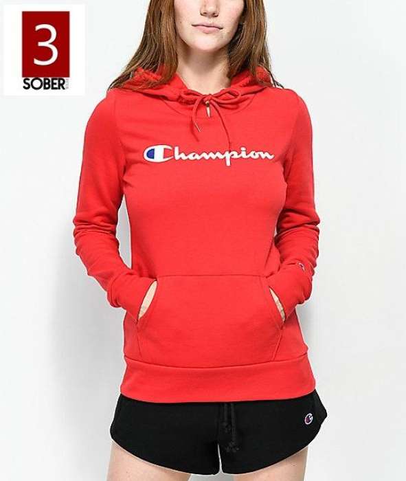 Ace Wear Fleece Cotton Pull Over Champion Hoodie For womens 287 - AceCart Warm Hooded Sweatshirt in Red