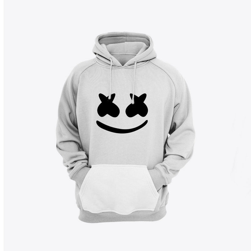 Marshmellow Printed Fleece Full Sleeves Pull Over Hoodie For Men And Women