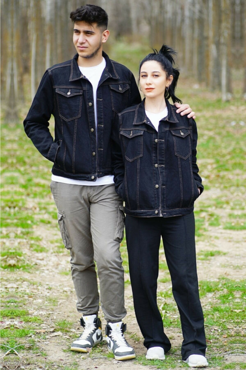 Couple Denim Jacket Black