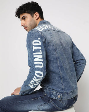 Men's Printed Denim Jacket Premium Quality - Ace Cart