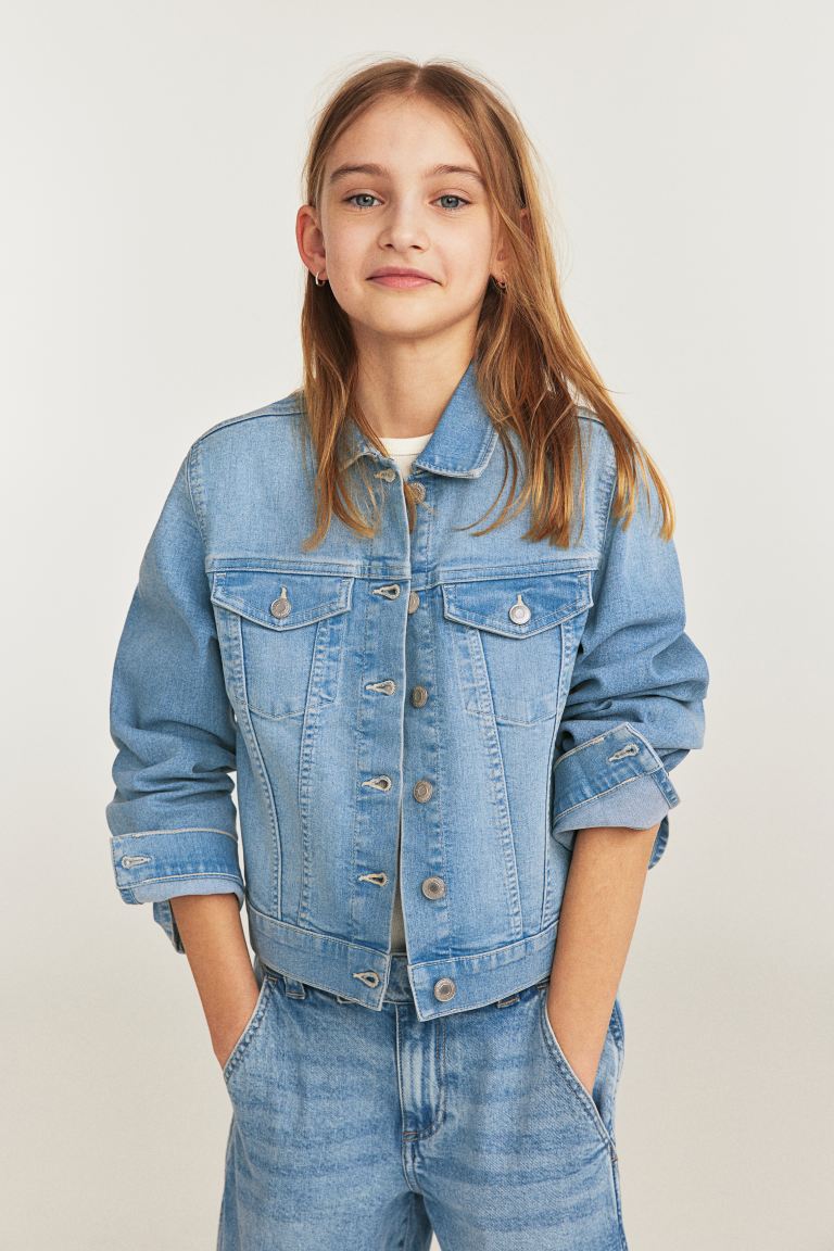 Girls Denim Jacket Light Blue