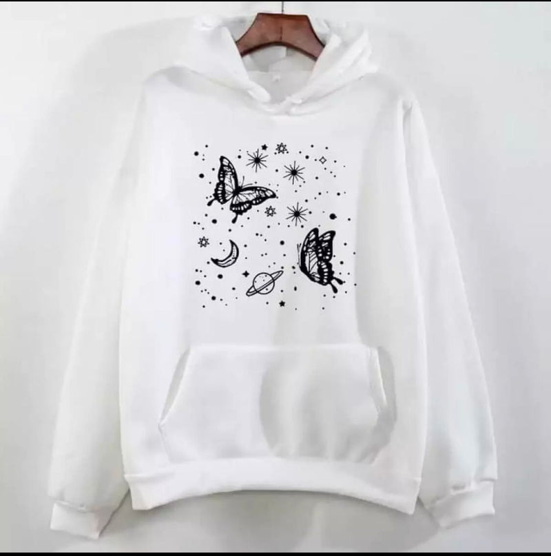 New Hoodie Design Printed Fleece Winter Hoodie for Woman and Girls Pullover Comfortable Wear all Colors