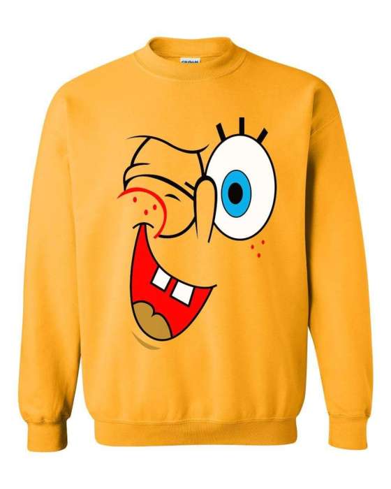 Cartoon Stylish Yellow Printed Sweatshirt For Women - AceCart Warm Hooded Sweatshirt in Yellow