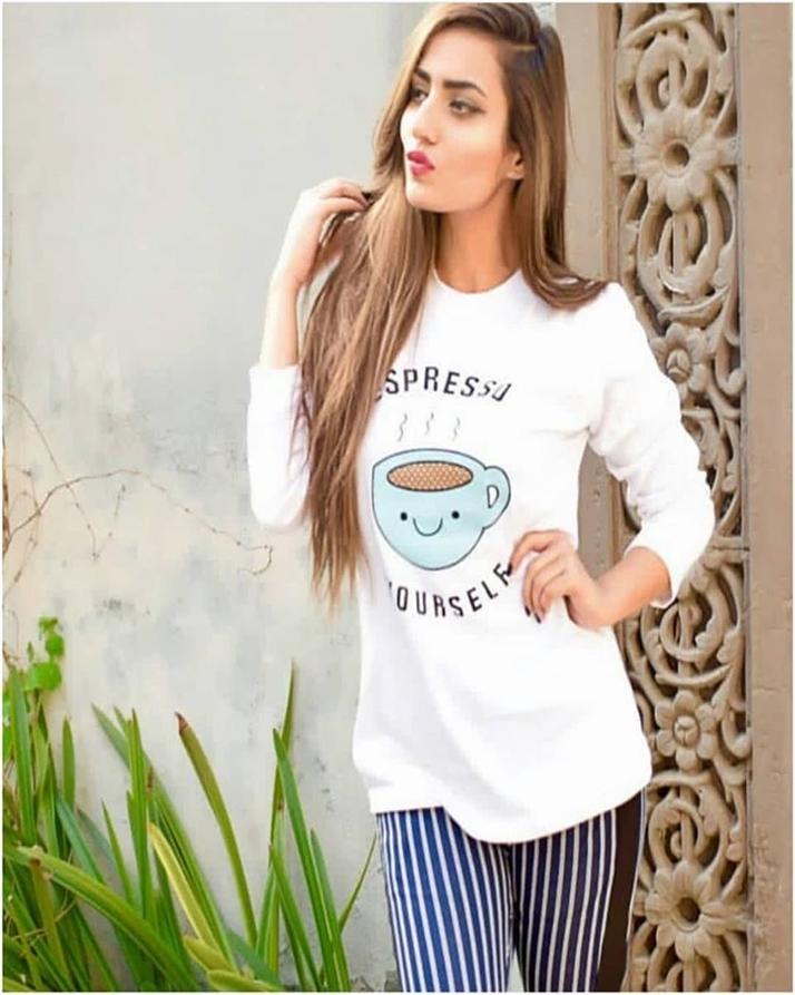 White Espresso Yourself Printed T-Shirt For Her - Front View - AceCart