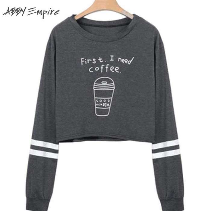 Ace Fleece Cotton Printed Crop sweatshirt For Womens - AceCart Warm Hooded Sweatshirt in Black