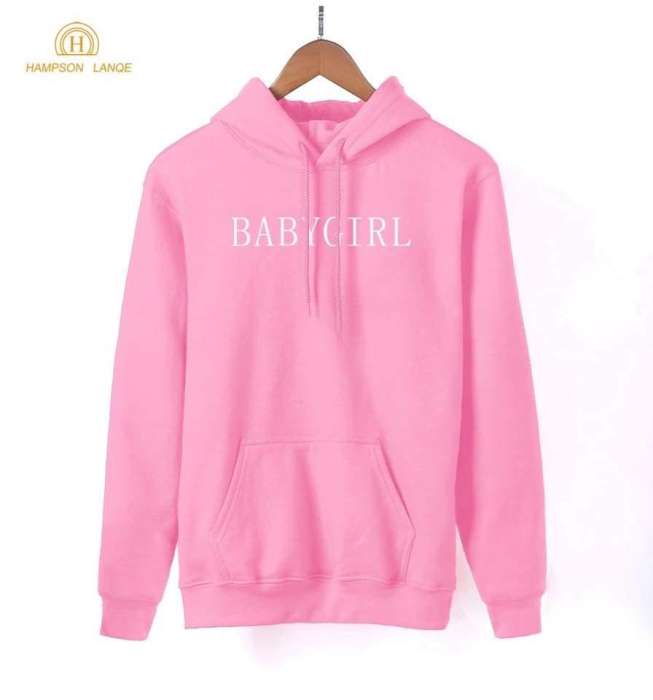 Baby Stylish Pink Printed Hoodie For Women - AceCart Warm Hooded Sweatshirt in Pink