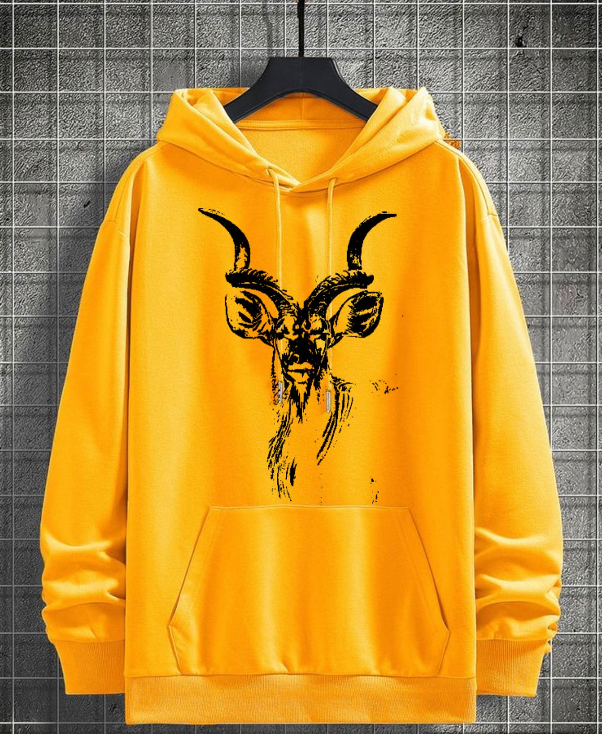 Markhor Printed Fleece Full Sleeves Pull Over Hoodie For Men & Boys