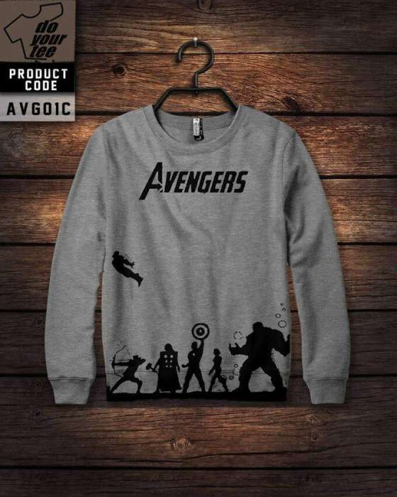 AVENGERS sweatshirt - AceCart Warm Hooded Sweatshirt in Grey