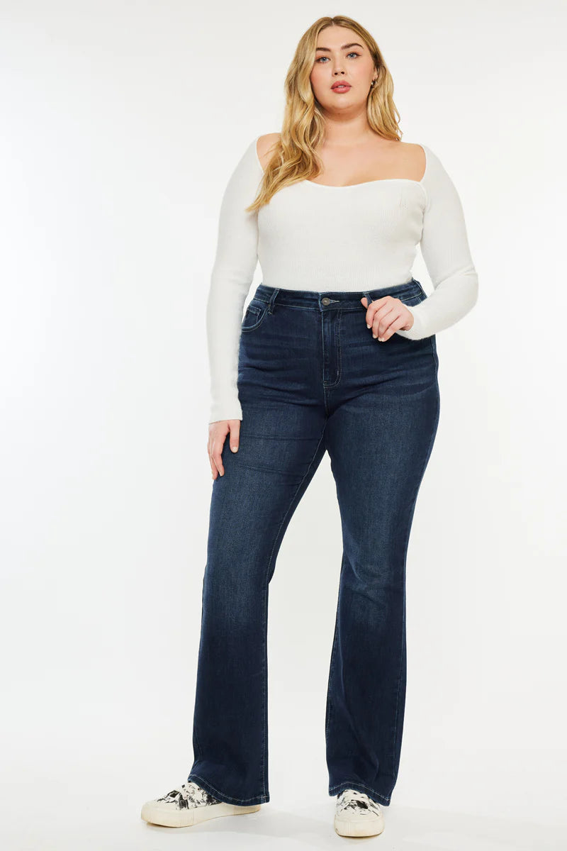 Davina High Rise Bootcut Jeans (Plus Size)