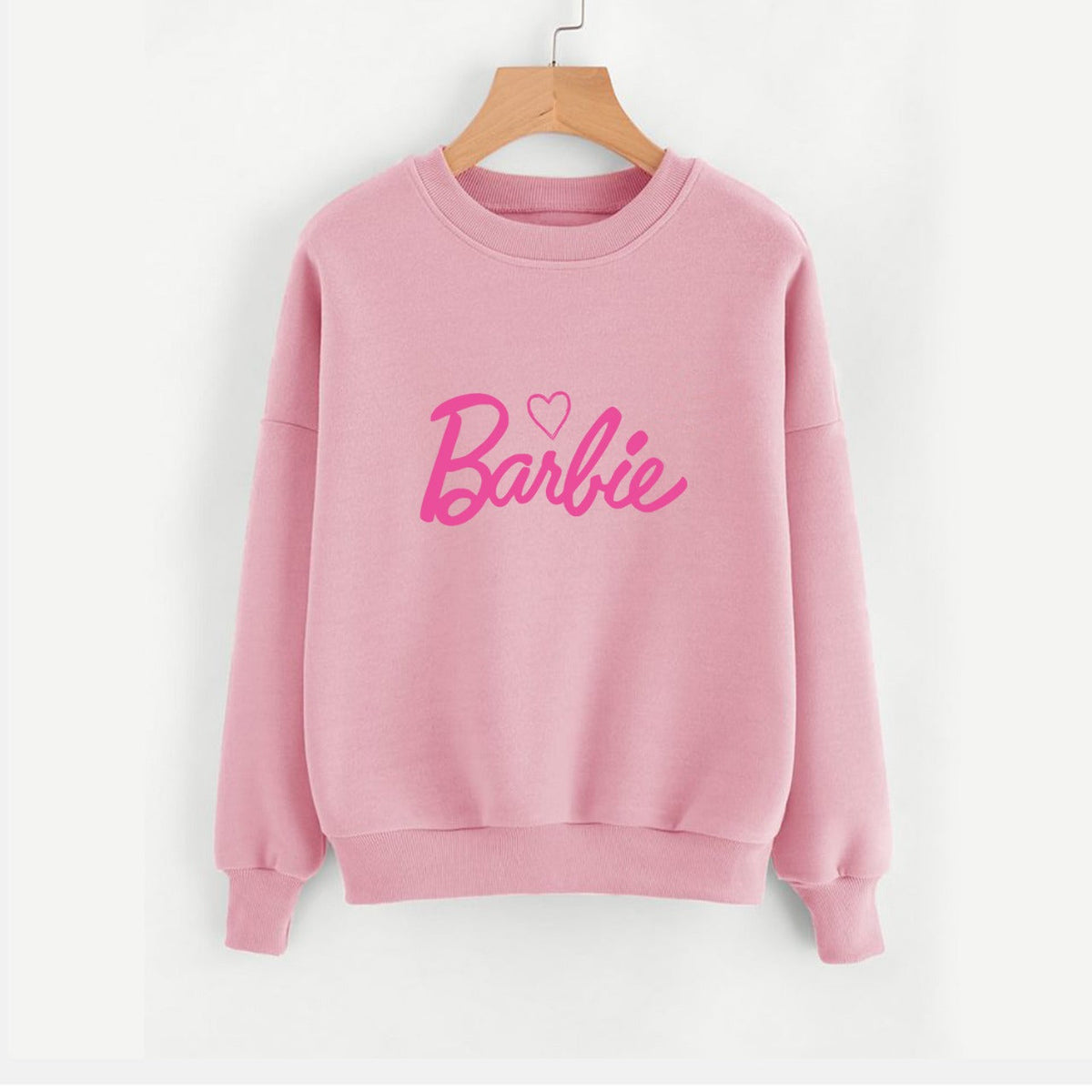 Barbe Printed Fleece Full Sleeves Pull Over Sweatshirt For Women