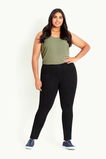 Evans Curve Fit Denim Blue Jeggings - Stylish Women's Jeggings - Available In Black