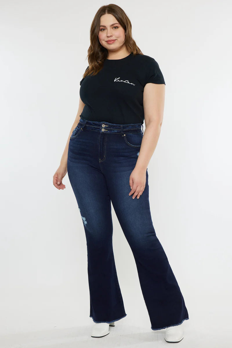 Gill High Rise Flare Jeans For Women (Plus Size)