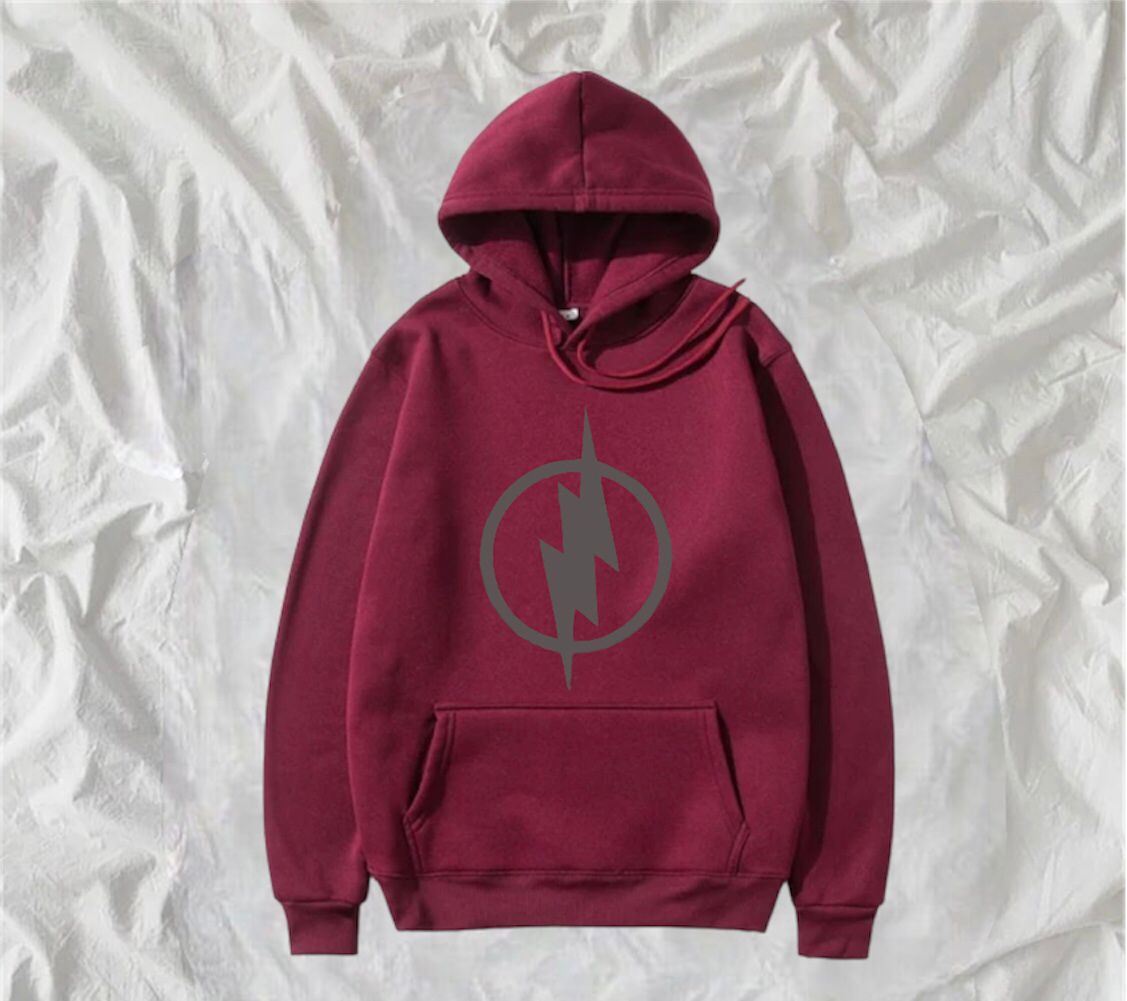 The Flash Printed Fleece Full Sleeves Pull Over Hoodie For Men