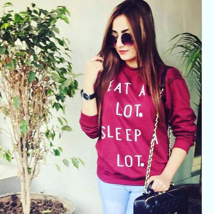 red eat a alot sleep alot sweatshirt for women export qualityred - AceCart Warm Hooded Sweatshirt in Red