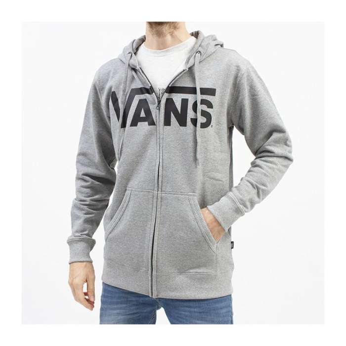 Ace Zipper Fleece Printed Pull Over Hoodie 869 - AceCart Warm Hooded Sweatshirt in Grey