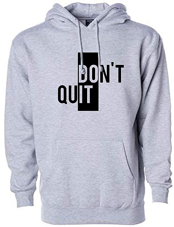 Don’t Quit Printed Winter Fleece Hoodie for Men