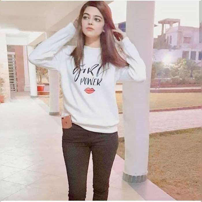 White Power New Printed Sweatshirt For Women - AceCart Warm Hooded Sweatshirt in White