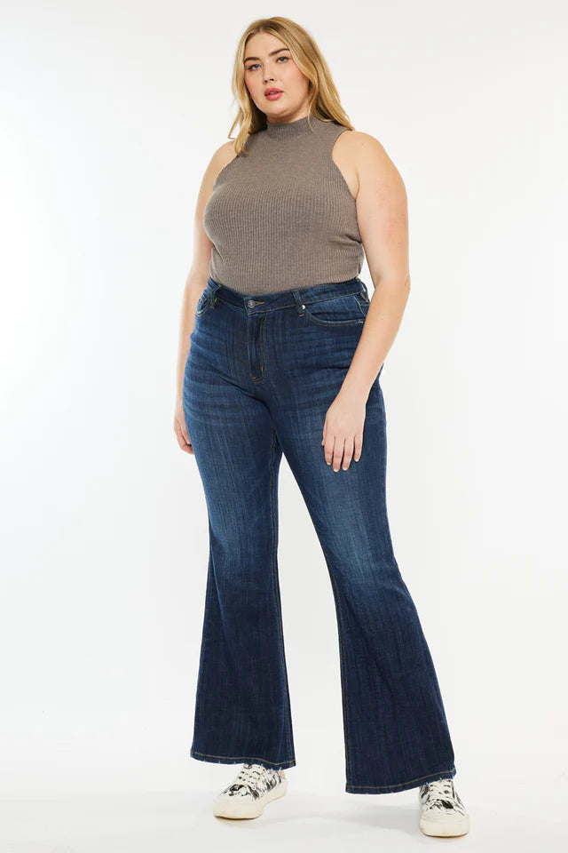 Charly Mid Rise Flare Jeans For Ladies (Petite Plus Size)