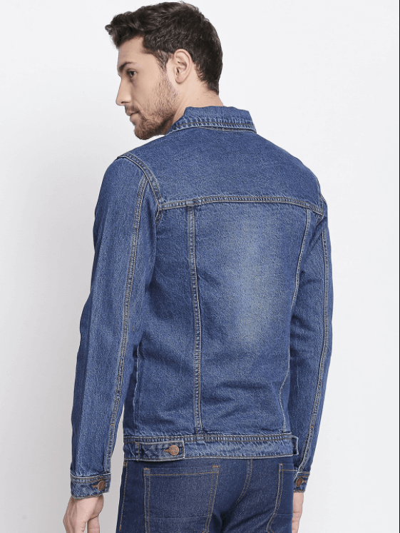 Mens Denim Jacket Blue - Left View - AceCart