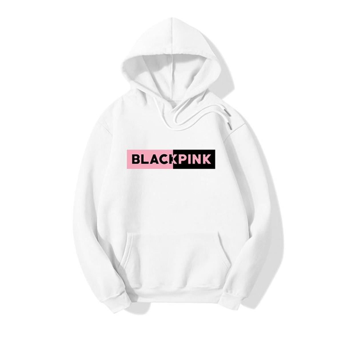 Blackpink Printed Fleece Full Sleeves Pull Over Hoodie For Women