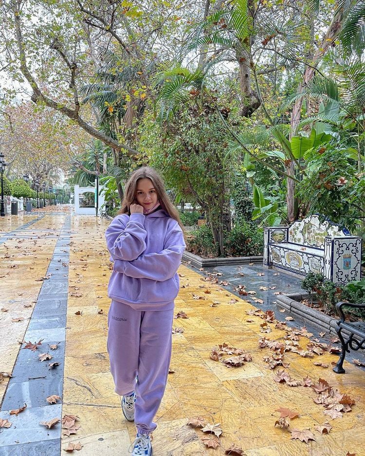 Lilac Plain Fleece Winter Hoodie For Women