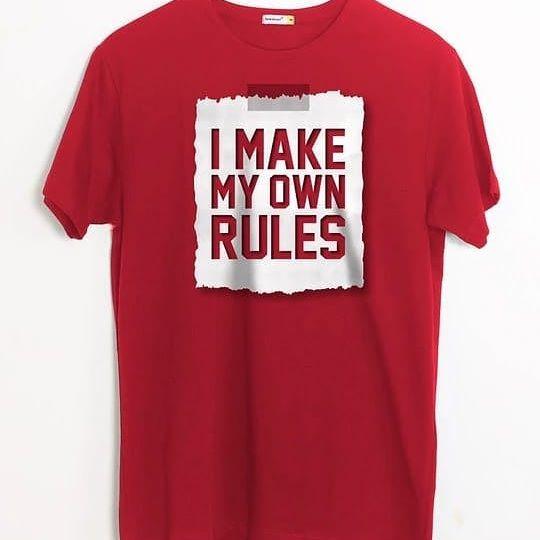 I Make My Own Rules Printed T-Shirt For Her - Front View - AceCart