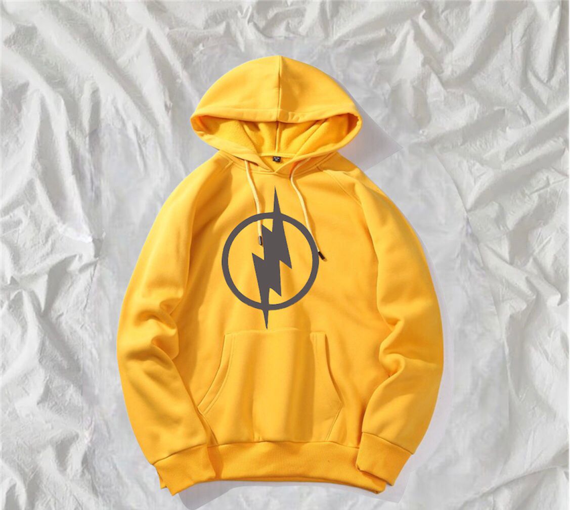 The Flash Printed Fleece Full Sleeves Pull Over Hoodie For Men