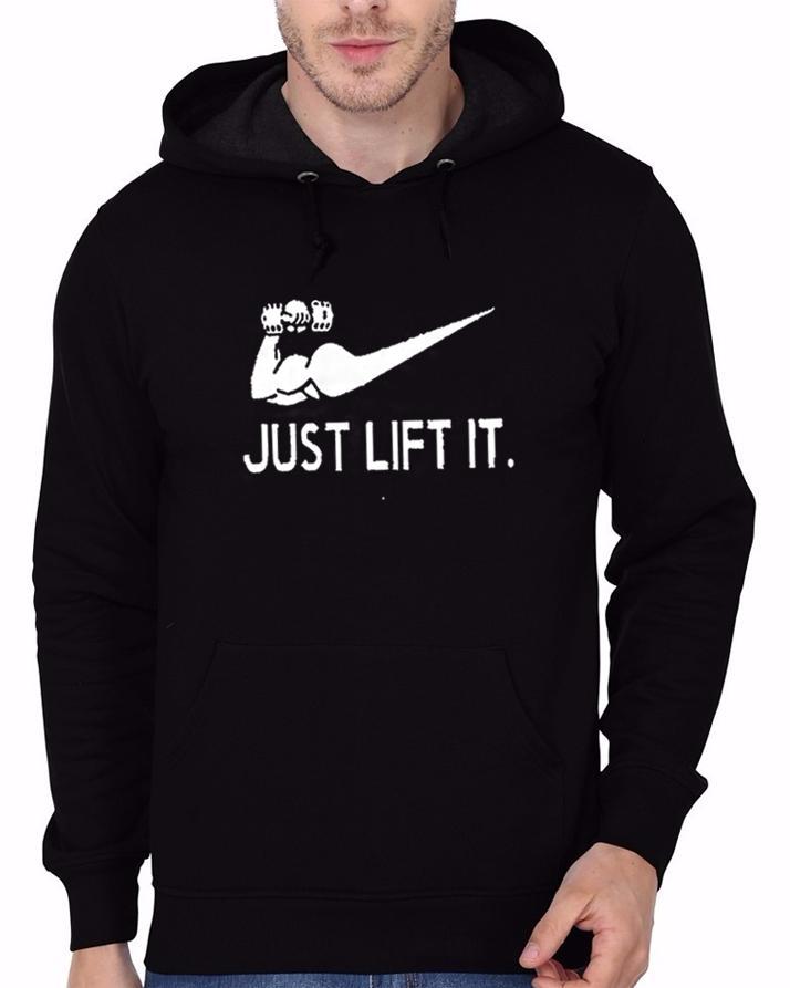 Black Hoody Just Lift it  Hoody For Mens Fit Hoodie Mens