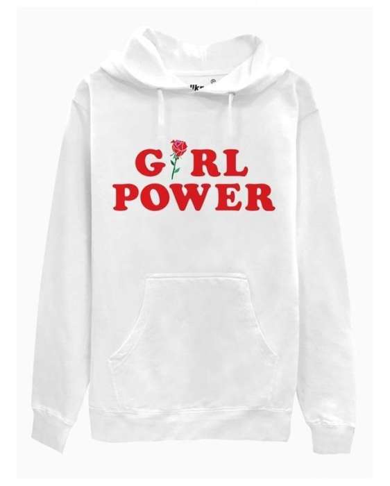 White power for womens both - AceCart Warm Hooded Sweatshirt in White