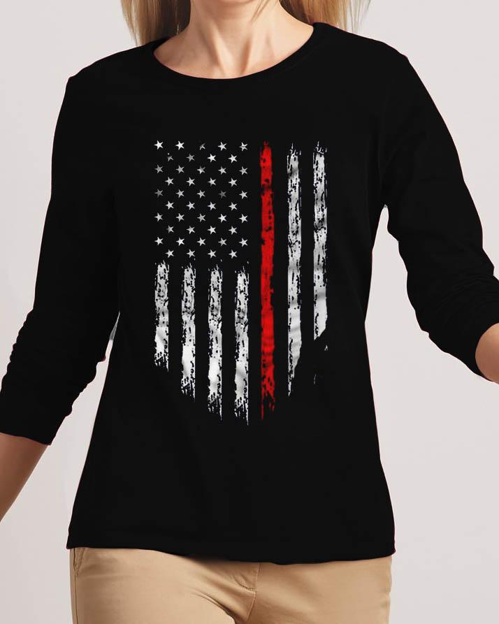 American Flag New Fashion Black High Graphic Excellent Quality T-shirt - Front View - AceCart