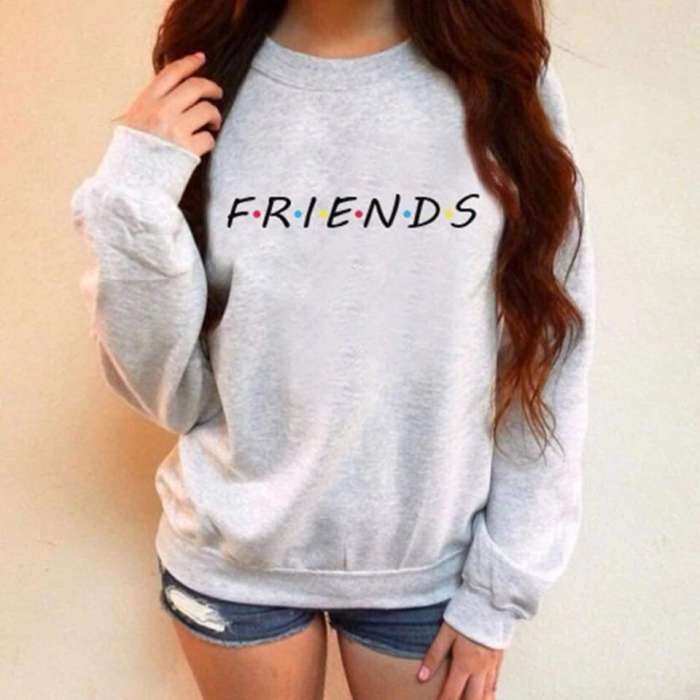 Friends Sweatshirt 452 - AceCart Warm Hooded Sweatshirt in Grey