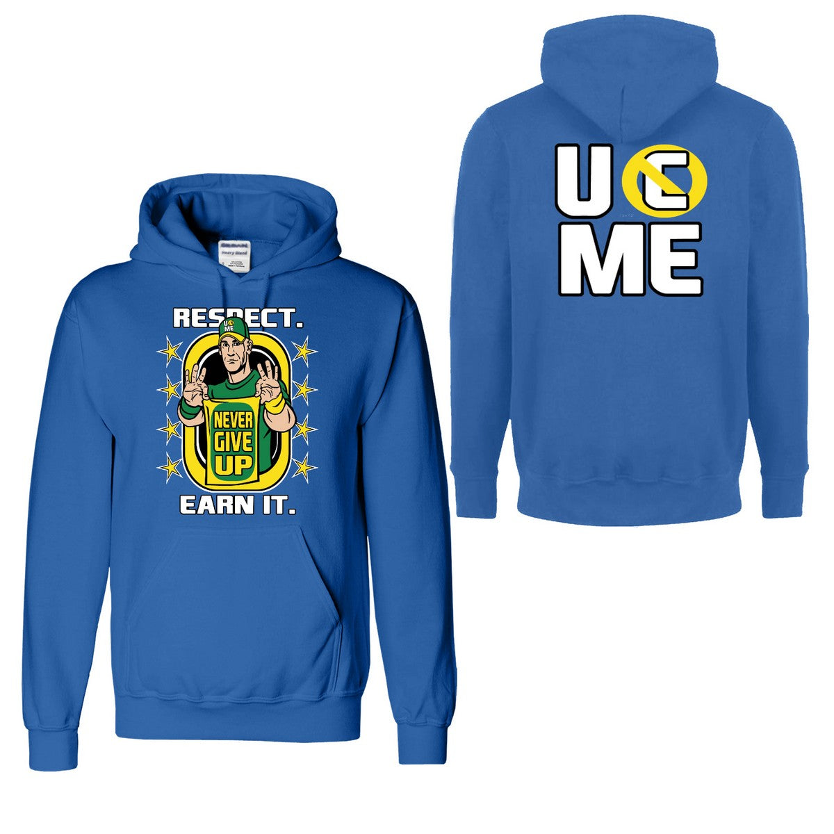 Royal Blue  John Cena Hoody Printed Cotton Hoodie Never Give Up Hoody Earn The Day Pullover Hoody For Mens