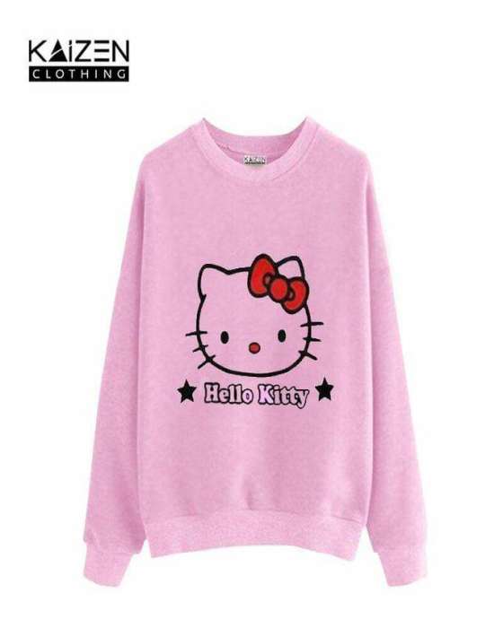 Pink hello Kitty Printed Sweat Shirt For Women - AceCart Warm Hooded Sweatshirt in Pink