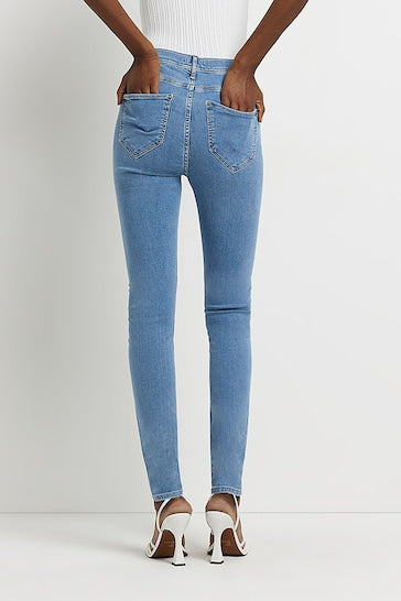 River Island Light Blue High Rise Jeggings - Stylish Women's Jeggings - Available In Light Blue