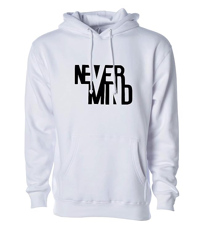 Hooded Neck Never Mind Printed Winter Full Sleeves Hoodie for Men