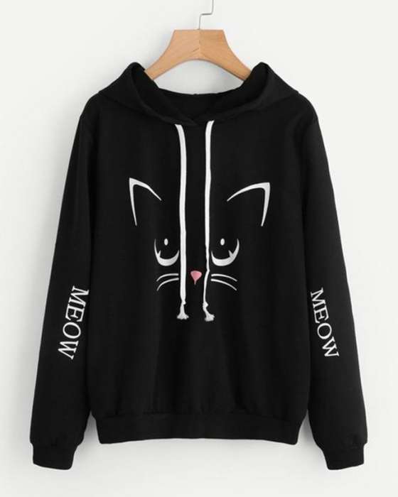 Branded Dabaang Sweatshirts For Women TOA 0261 - AceCart Warm Hooded Sweatshirt in Black