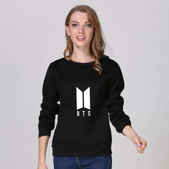 Black Fleece BTS Sweatshirt For Women 1024 - AceCart Warm Hooded Sweatshirt in Black