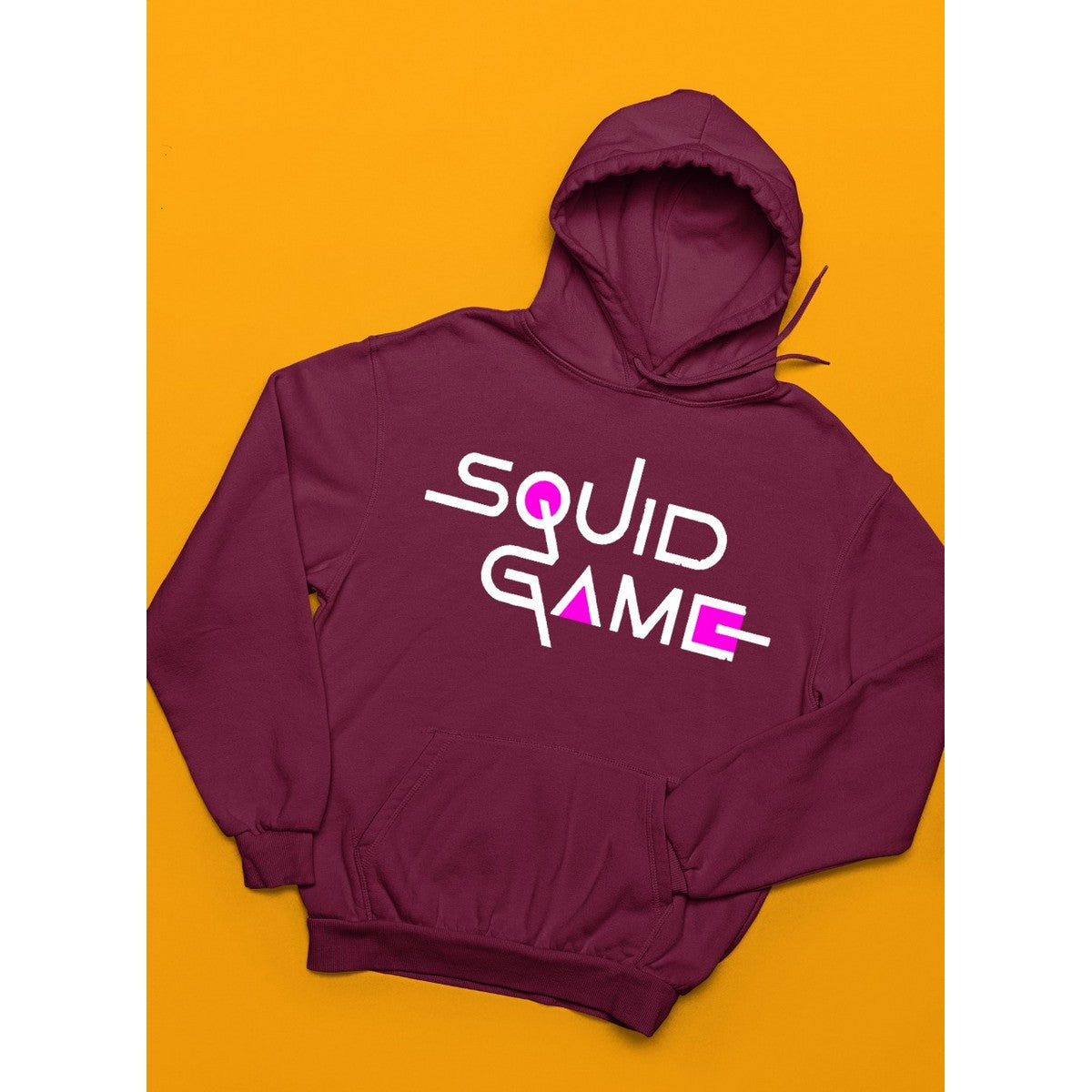 Squid Game Printed Fleece Full Sleeves Pull Over Hoodie For Men & Women