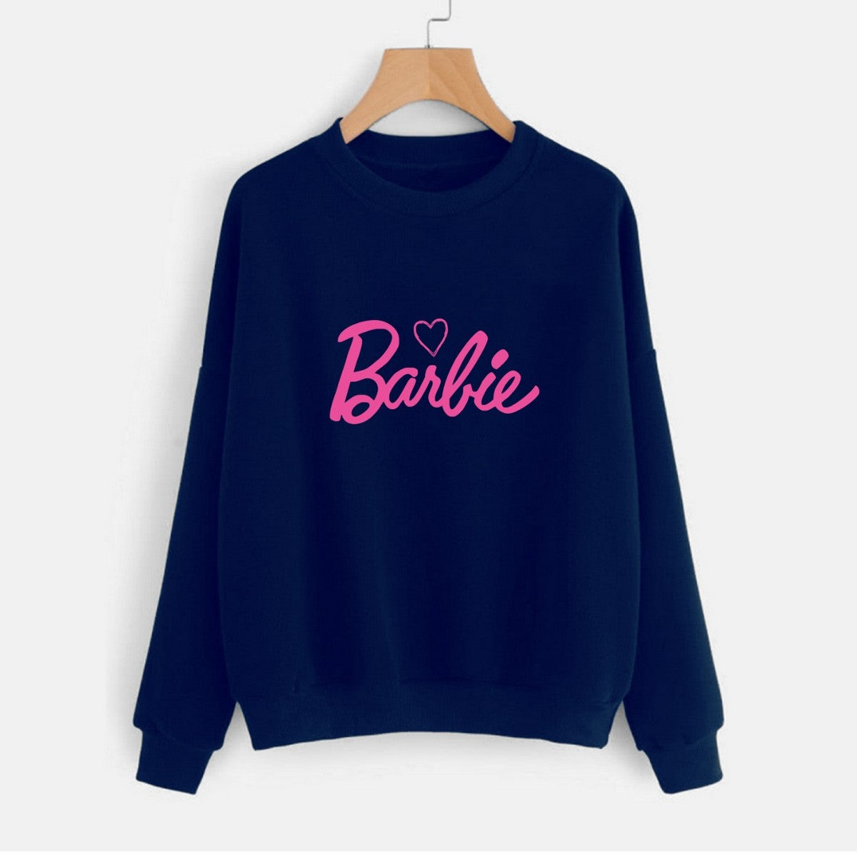 Barbe Printed Fleece Full Sleeves Pull Over Sweatshirt For Women