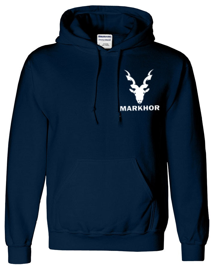 MARKHOR Hoodie Navy Blue Cotton Printed Hoody Upper Hoodie Pocket Design