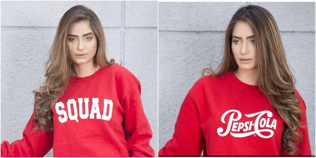 Pack of 2 Red Squad and Red Pepsi Colo Printed Sweatshirts For Women - AceCart Warm Hooded Sweatshirt in Red