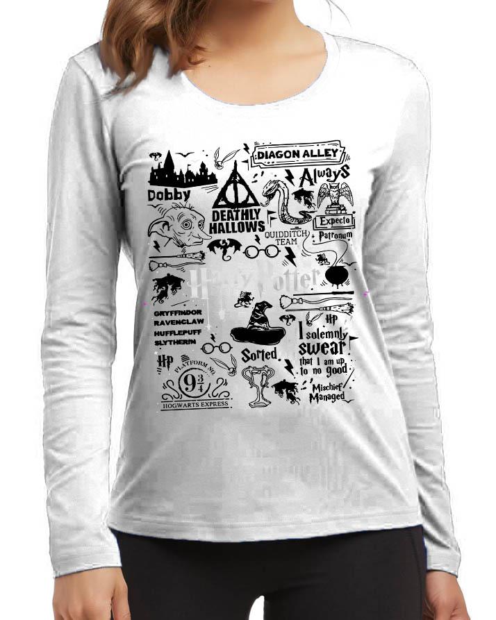 Harry Potter New Fashion White Quality High Printed Design High T-Shirt - Front View - AceCart